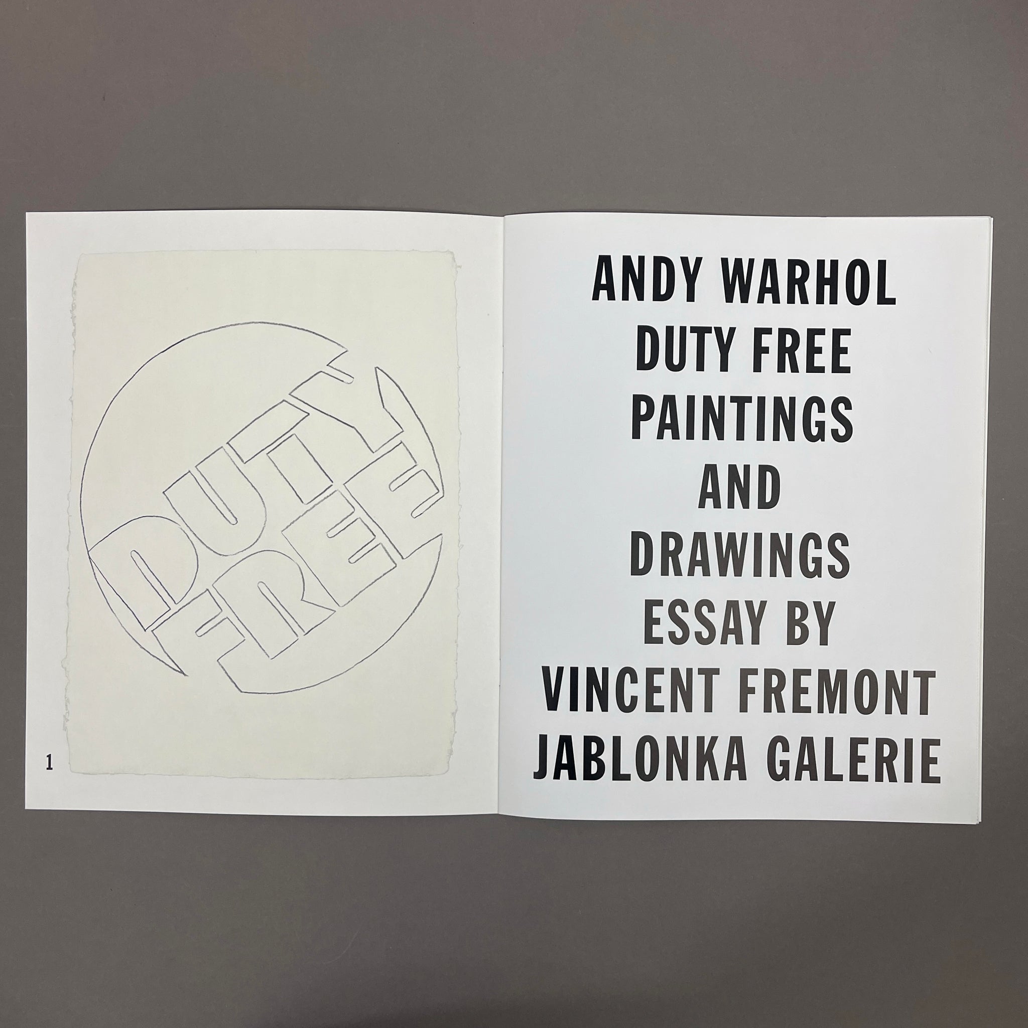ANDY WARHOL – DUTY FREE