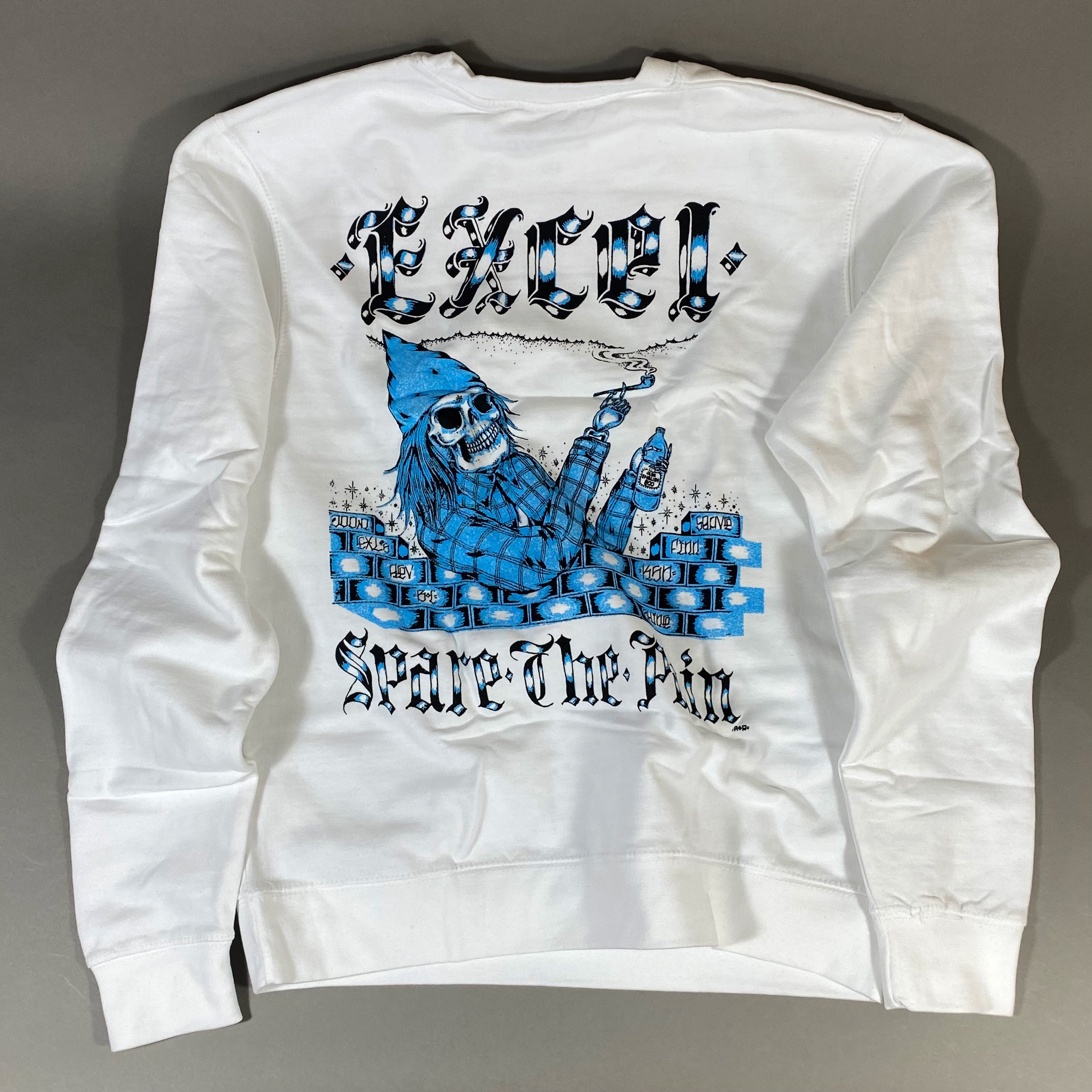 “EXCEL” WHITE CREWNECK